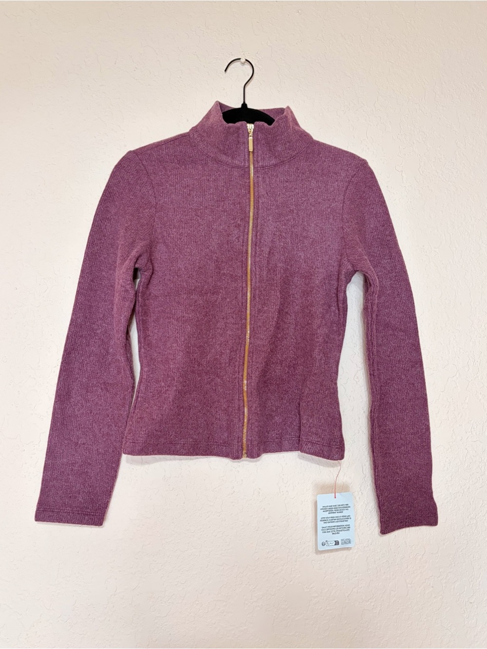 ASOS Women's Full-Zip Knit Jacket in Mauve